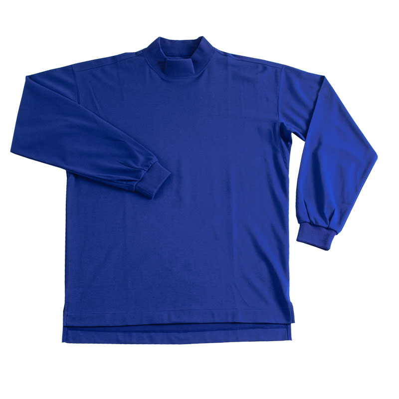 T恤衫-A622男士小高领长袖T恤衫 宝蓝色