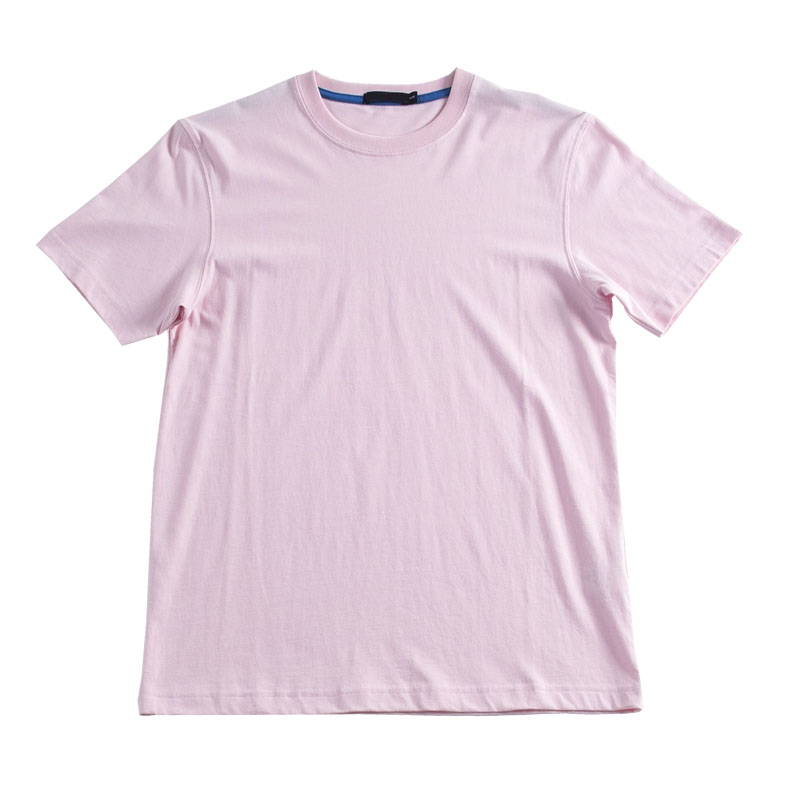 T恤衫-B628男士短袖圆领T恤衫 粉色