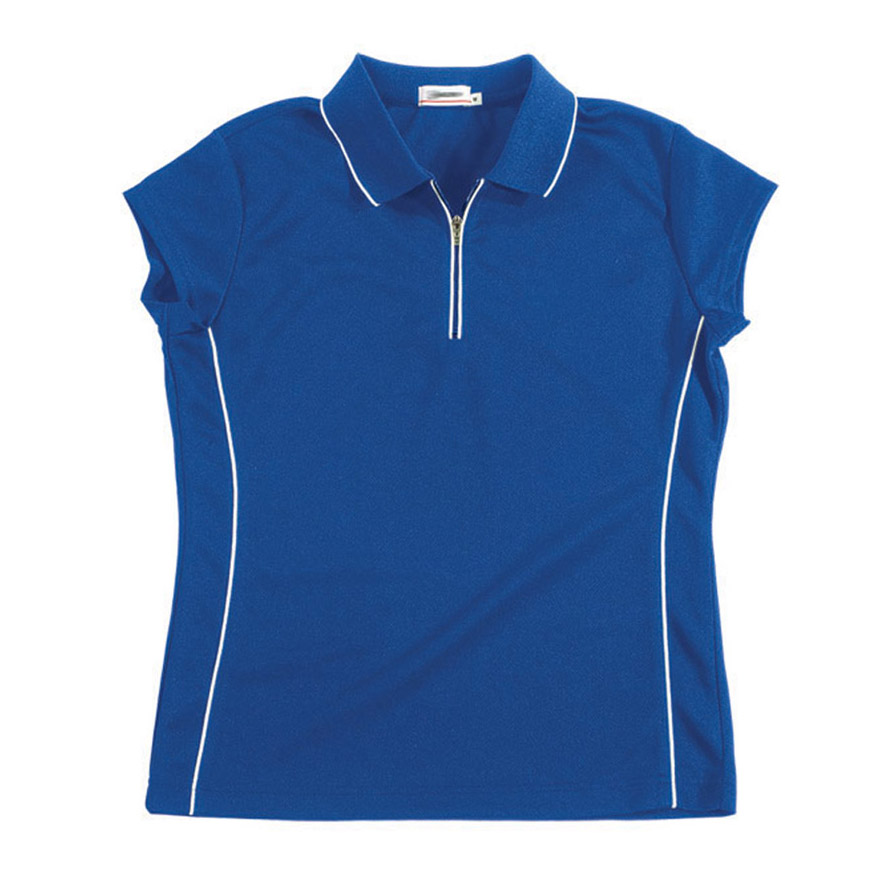 POLO衫-C616女士吸汗速干运动型短袖POLO衫 宝蓝色