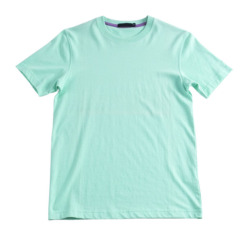 T恤衫-B628男士短袖圆领T恤衫 水绿