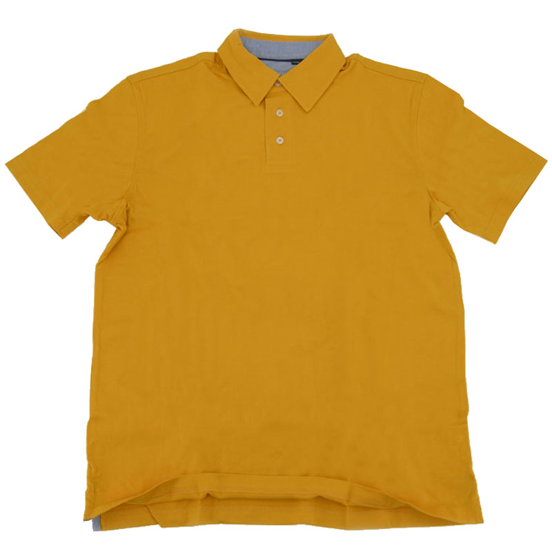 POLO衫-F601男士有领座短袖POLO衫 黄色 宝蓝