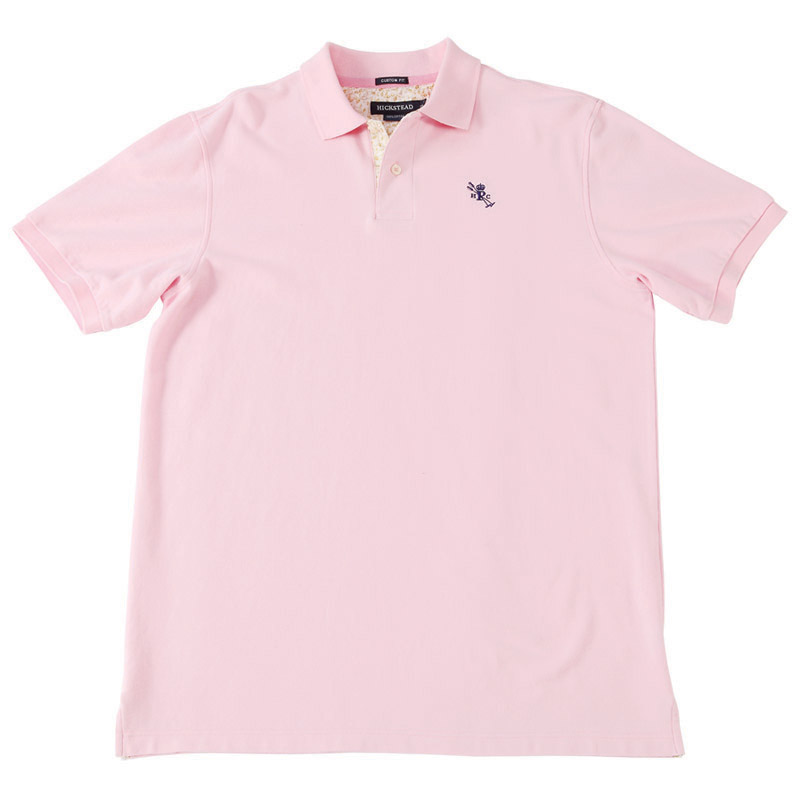 POLO衫-D604男士长绒棉短袖POLO衫 粉红色