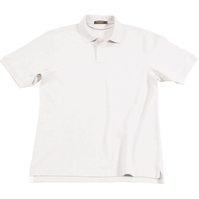 POLO衫-D606男士经典两粒扣短袖POLO衫 白色