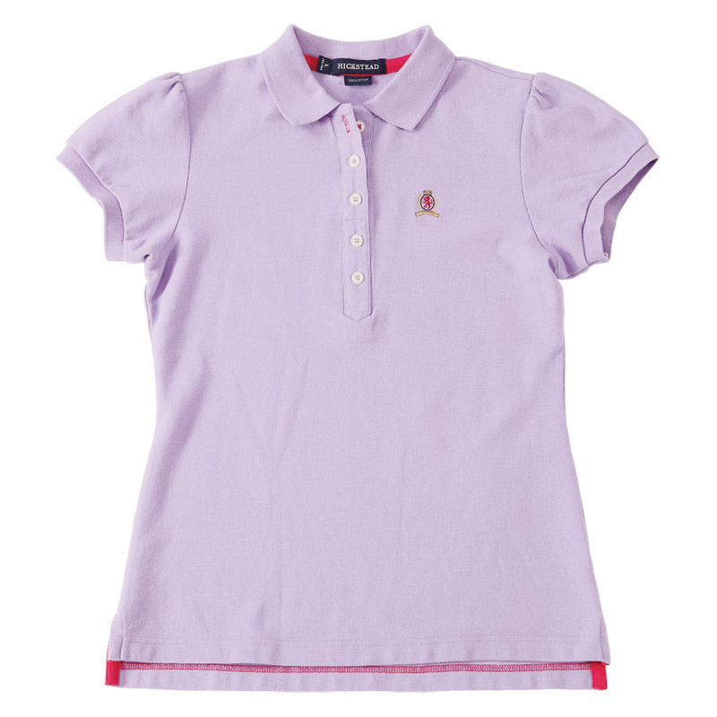 POLO衫-D613女式泡泡袖短袖POLO衫 浅紫色