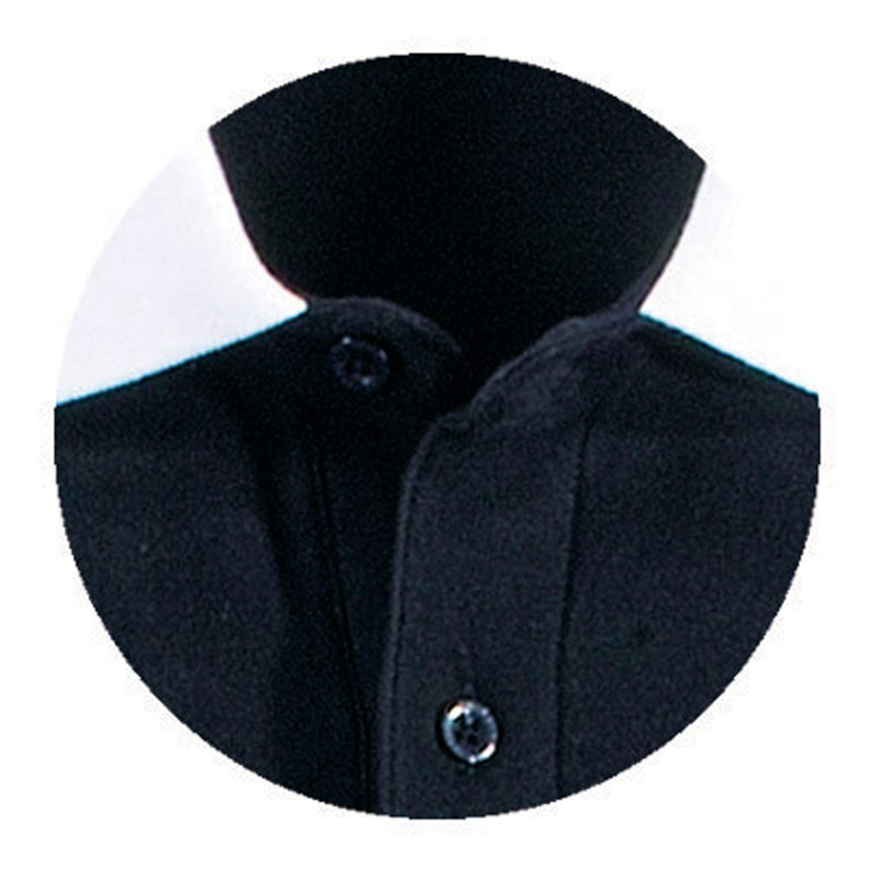 POLO衫-C615男士有领座罗纹领袖夹条短袖POLO衫 藏青色