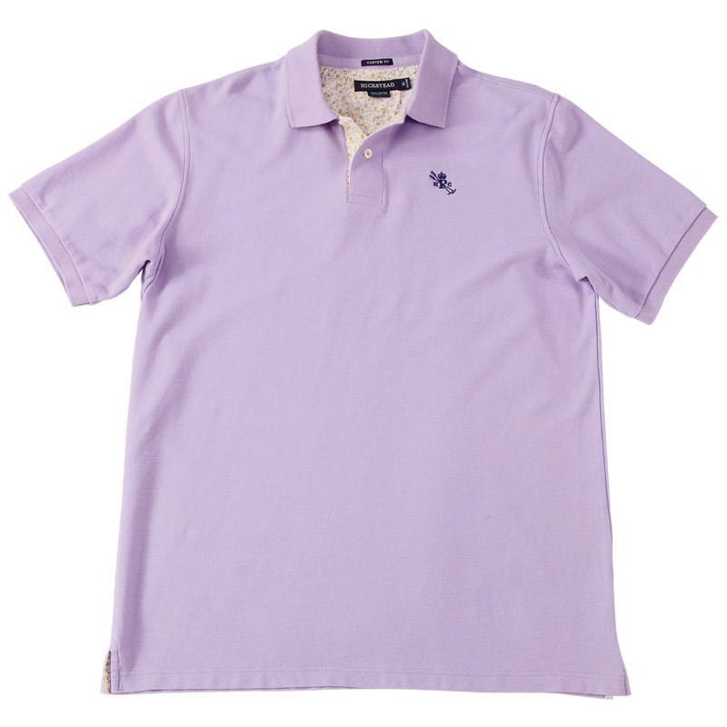 POLO衫-D604男士长绒棉短袖POLO衫 浅紫色