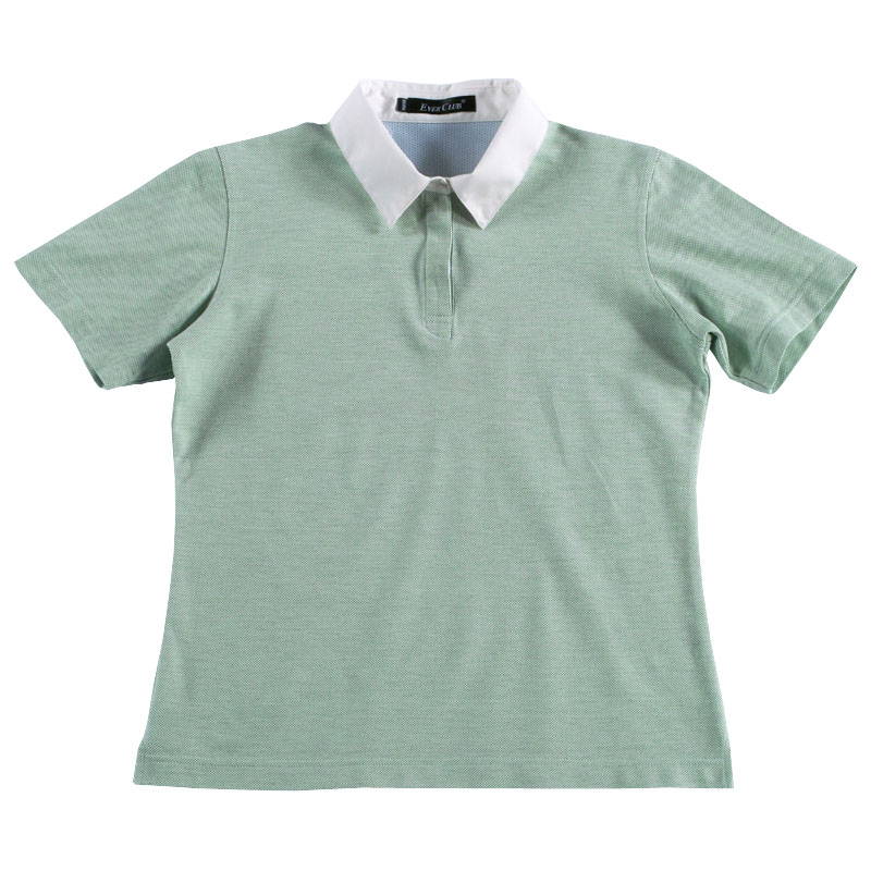 POLO衫-C617女式梭织领吸汗速干短袖POLO衫 浅绿色