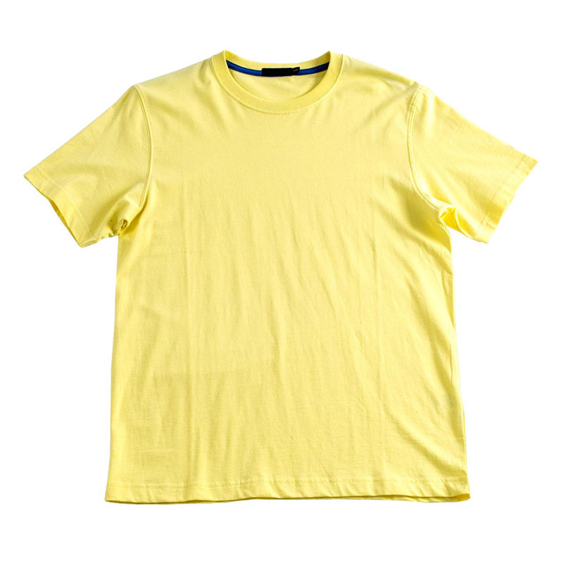 T恤衫-B628男士短袖圆领T恤衫 黄色