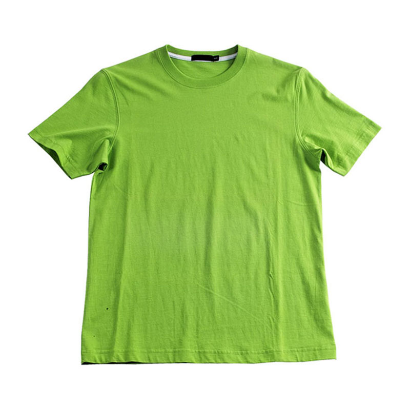 T恤衫-B628男士短袖圆领T恤衫 浅黄绿
