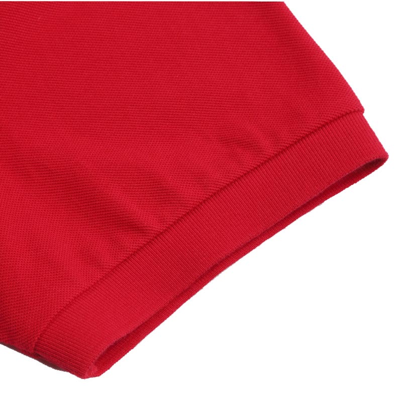 POLO衫-G631F女士清新雅致格子布领短袖polo衫 红色