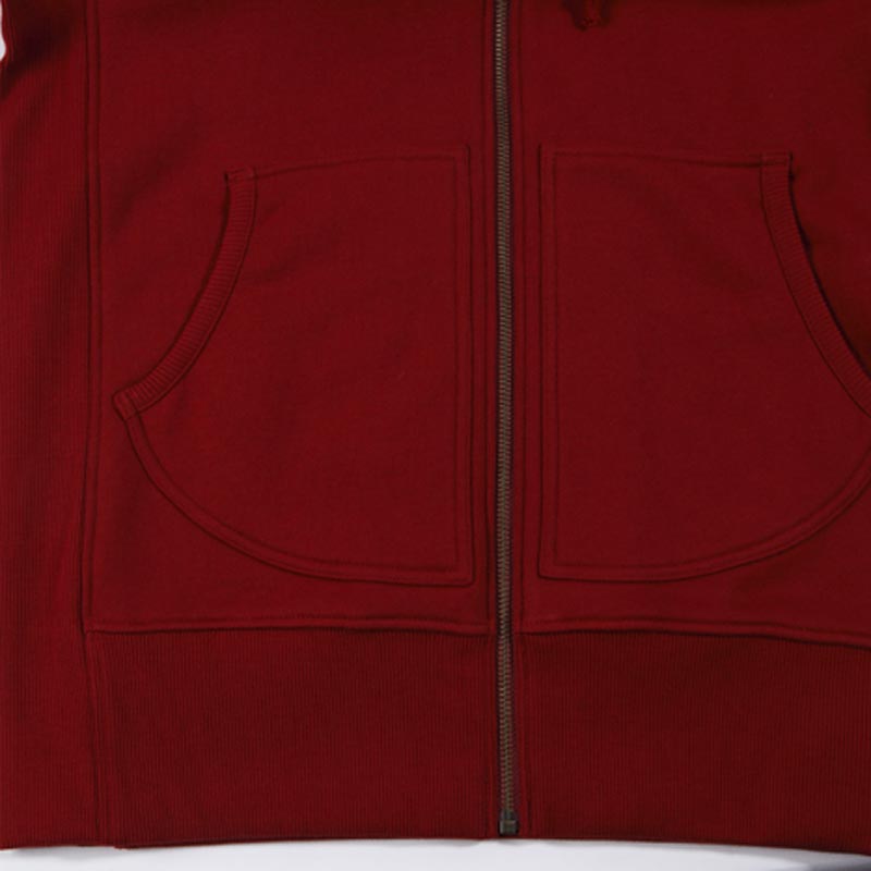 夹克-G21F女士全棉拉绒毛圈布时尚休闲带帽卫衣 暗红 宝蓝 黑色