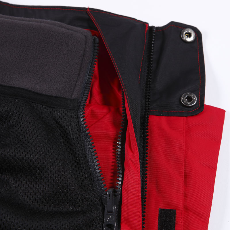 冲锋衣-G233F女士户外拼色可脱卸两件套冲锋衣 红+黑 宝蓝+深灰 黄色+深灰