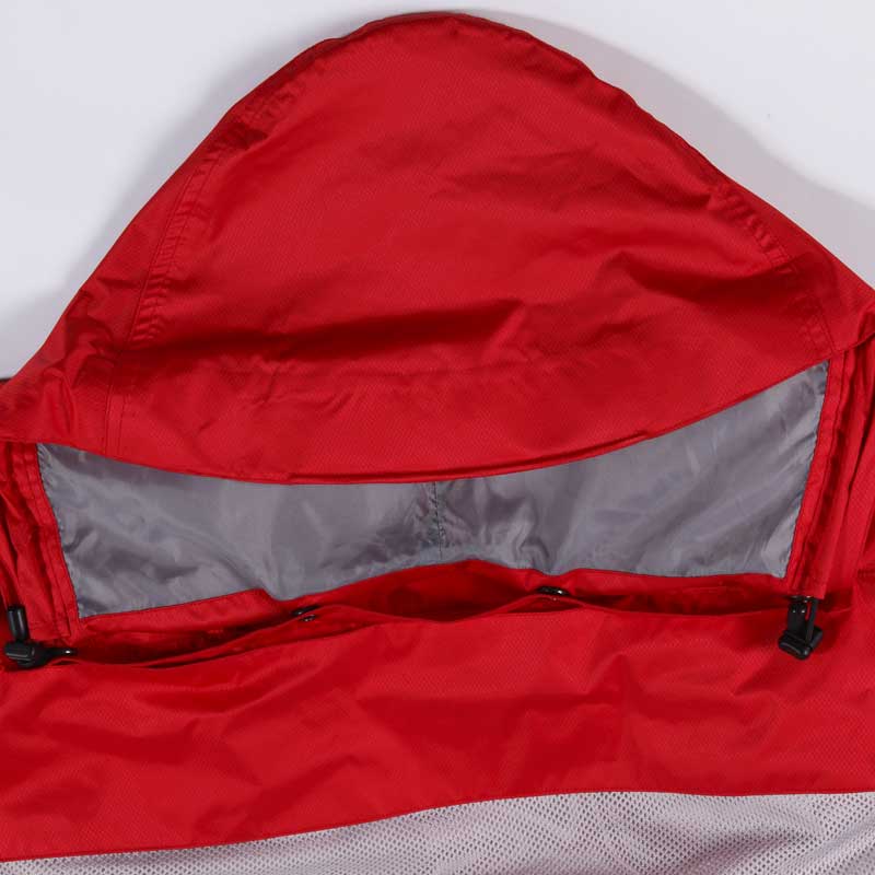 冲锋衣-G226M男士户外防风防雨内置可脱卸帽子单冲锋衣 红色