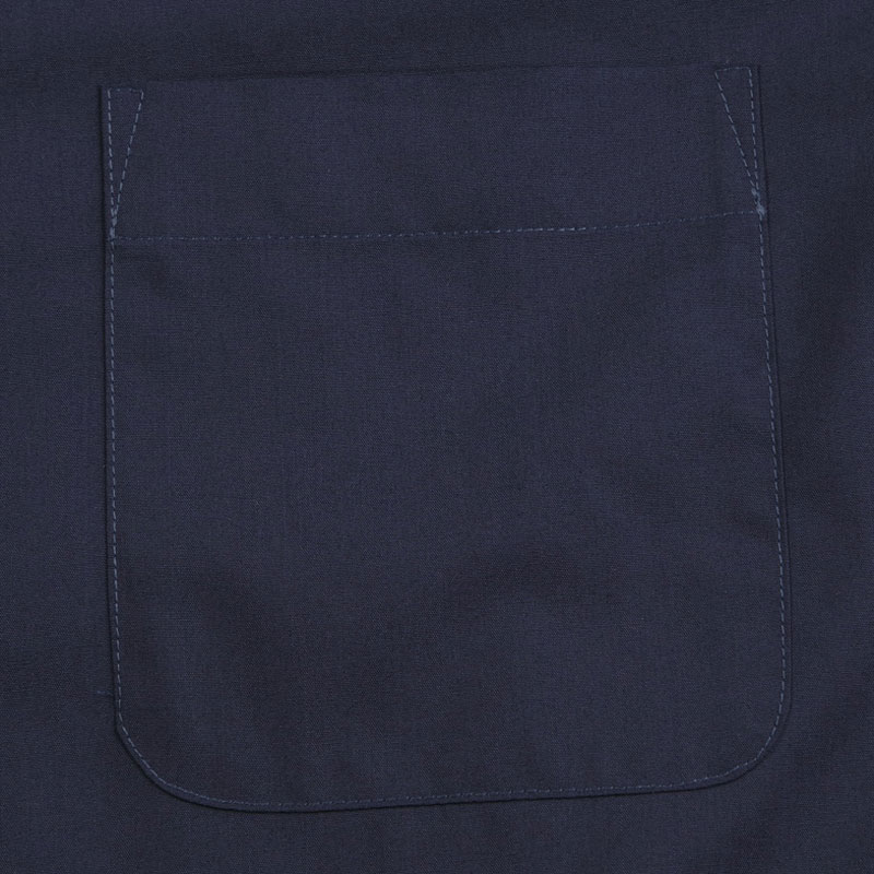衬衫-P5P00803-BSS男女款涤棉绒面长袖工装衬衫 白色 藏青 黑色 棕色