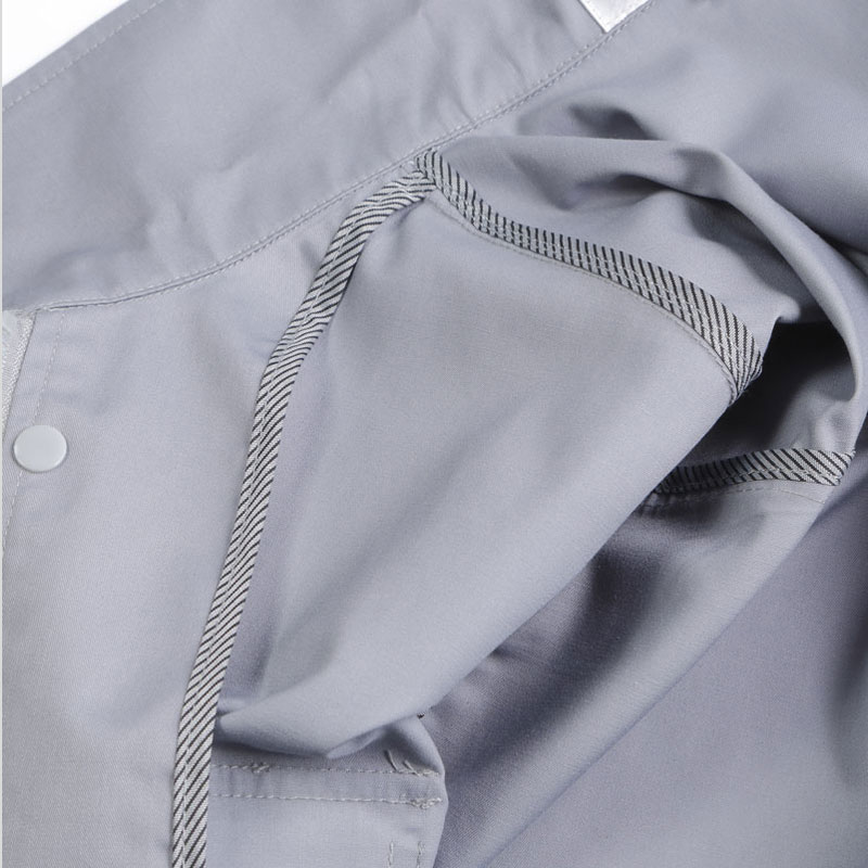 夹克-P2K804-1男女款涤棉夏季短袖工装夹克 宝蓝 藏青 灰色 卡其
