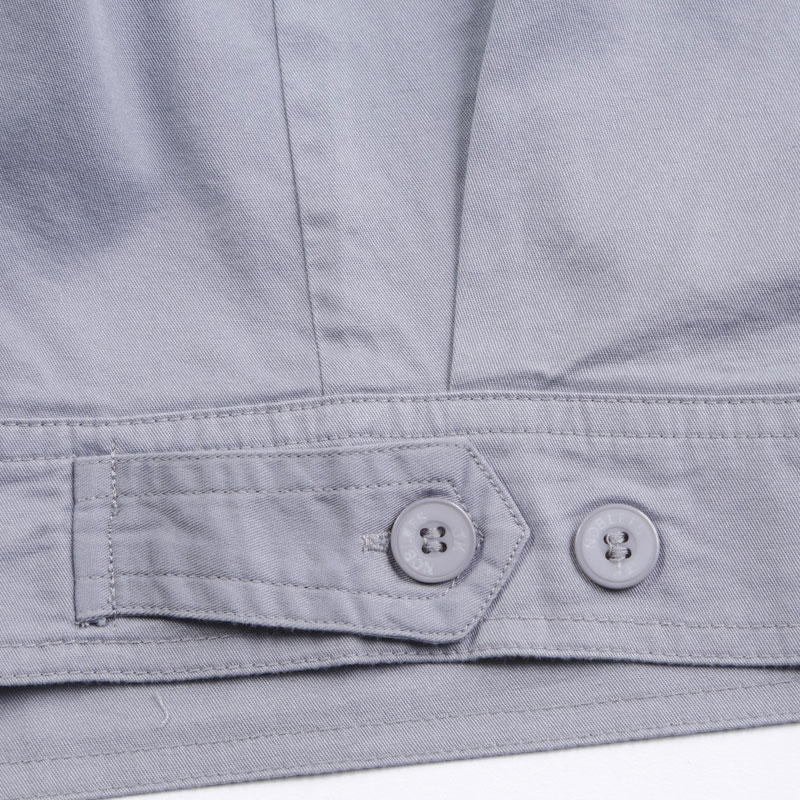 夹克-P2LS62-1男女款全棉夏季短袖工装夹克 银灰