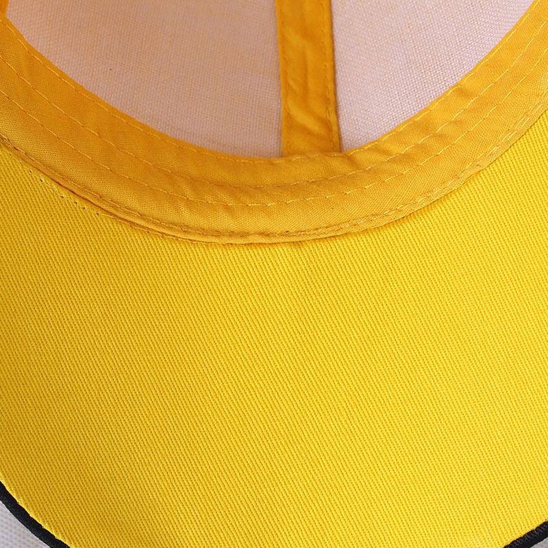 帽子-P0C1LE02帽檐拼色棒球帽 白 红 黑 黄 宝蓝 藏青