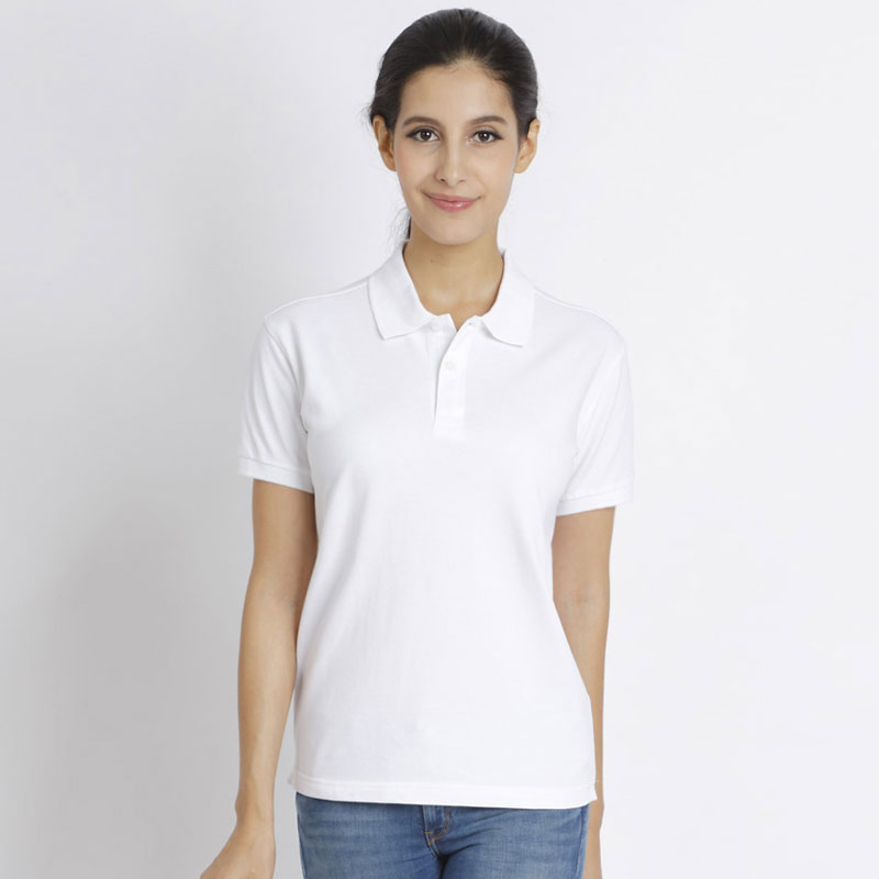 POLO衫-P6AC71女士全棉高品质纯色短袖工装POLO衫 12色